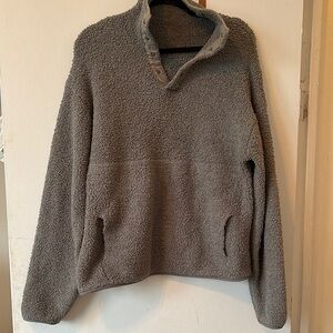 SKIMS Gray Sherpa Pullover